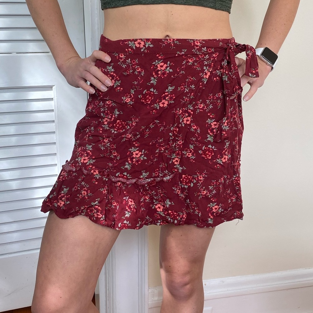 Target floral wrap skirt